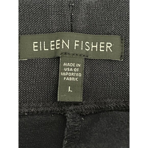 Eileen Fisher Viscose Wide Leg Ankle Pants Size L Pull On‎ Neutral Lagenlook - Picture 2 of 7